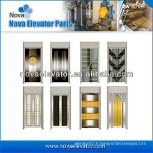 Panneau de porte d'ascenseur en acier inoxydable standard, porte de cabine d'ascenseur